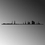 Wallity Hamburg Skyline Escultura de pared negra